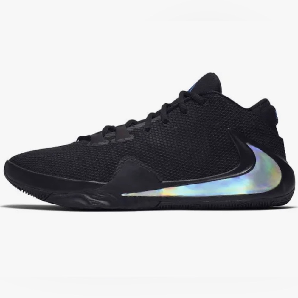 Mens Nike Zoom Freak 1 Black Iridescent Basketball Shoes Size 6.5